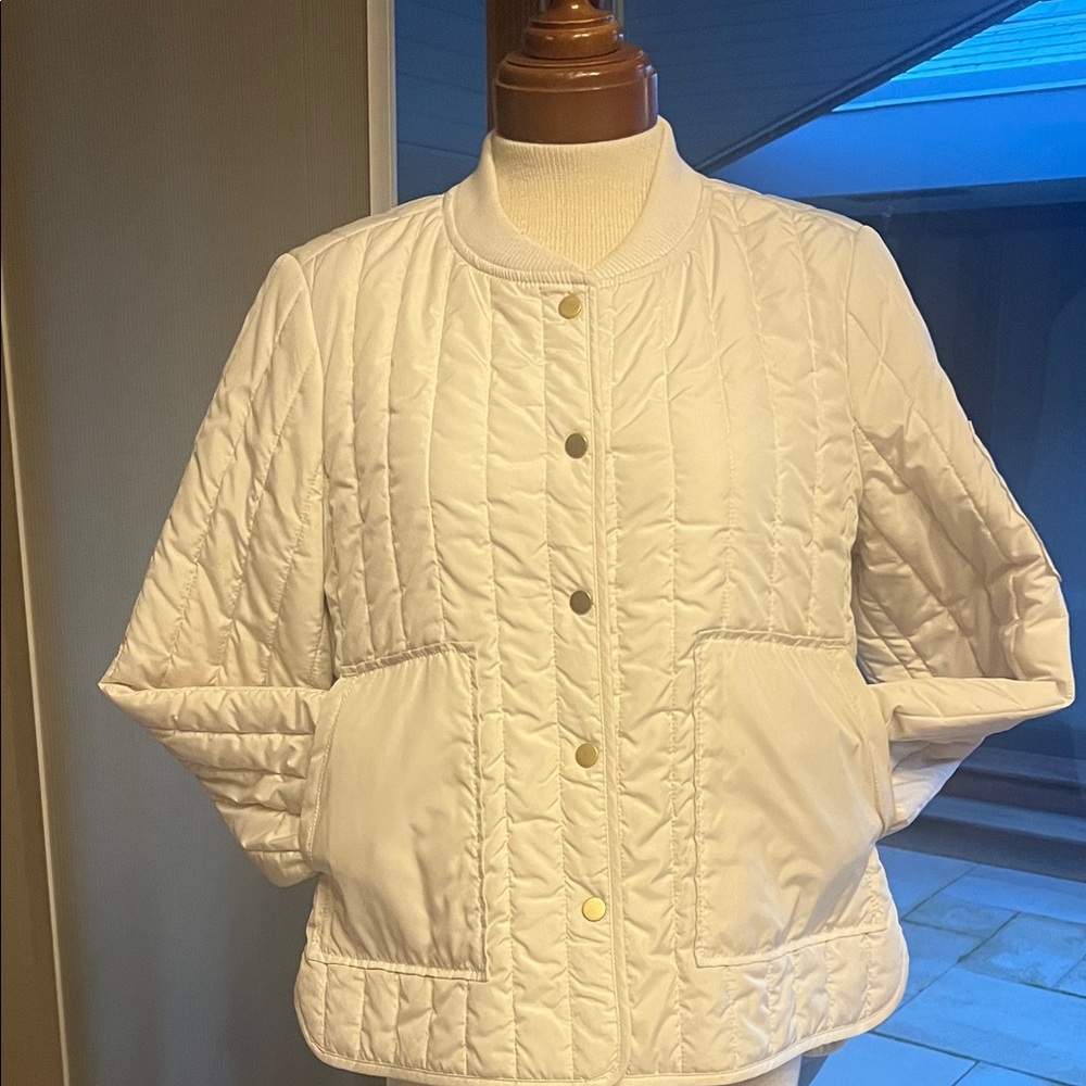 Banana Republic Women's Quilted Puffer Jacket - Cream